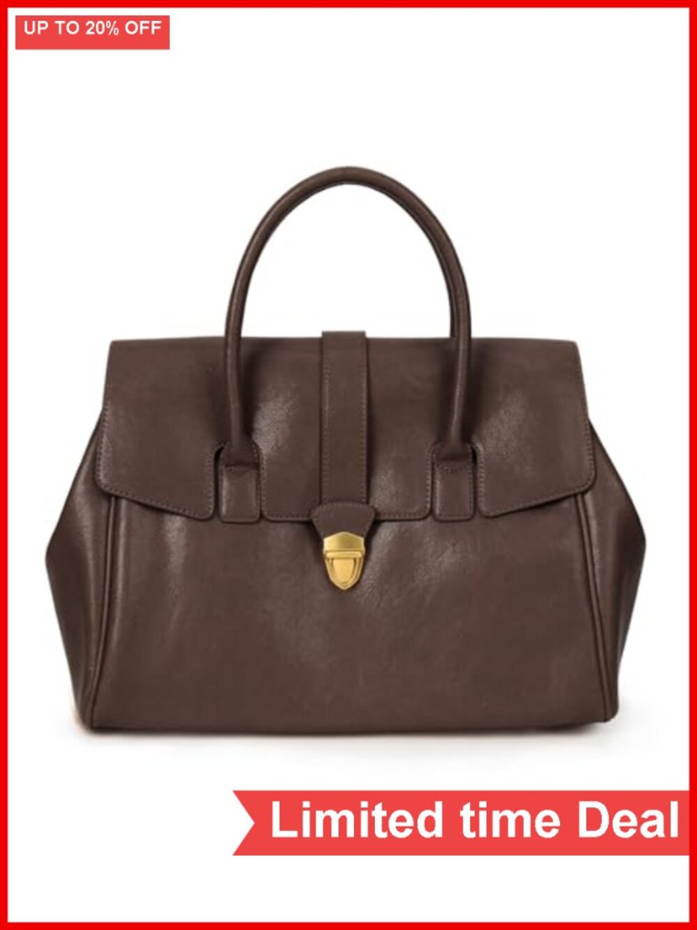Vintage Faux Leather Tote Bag for Women Large Work Handbag